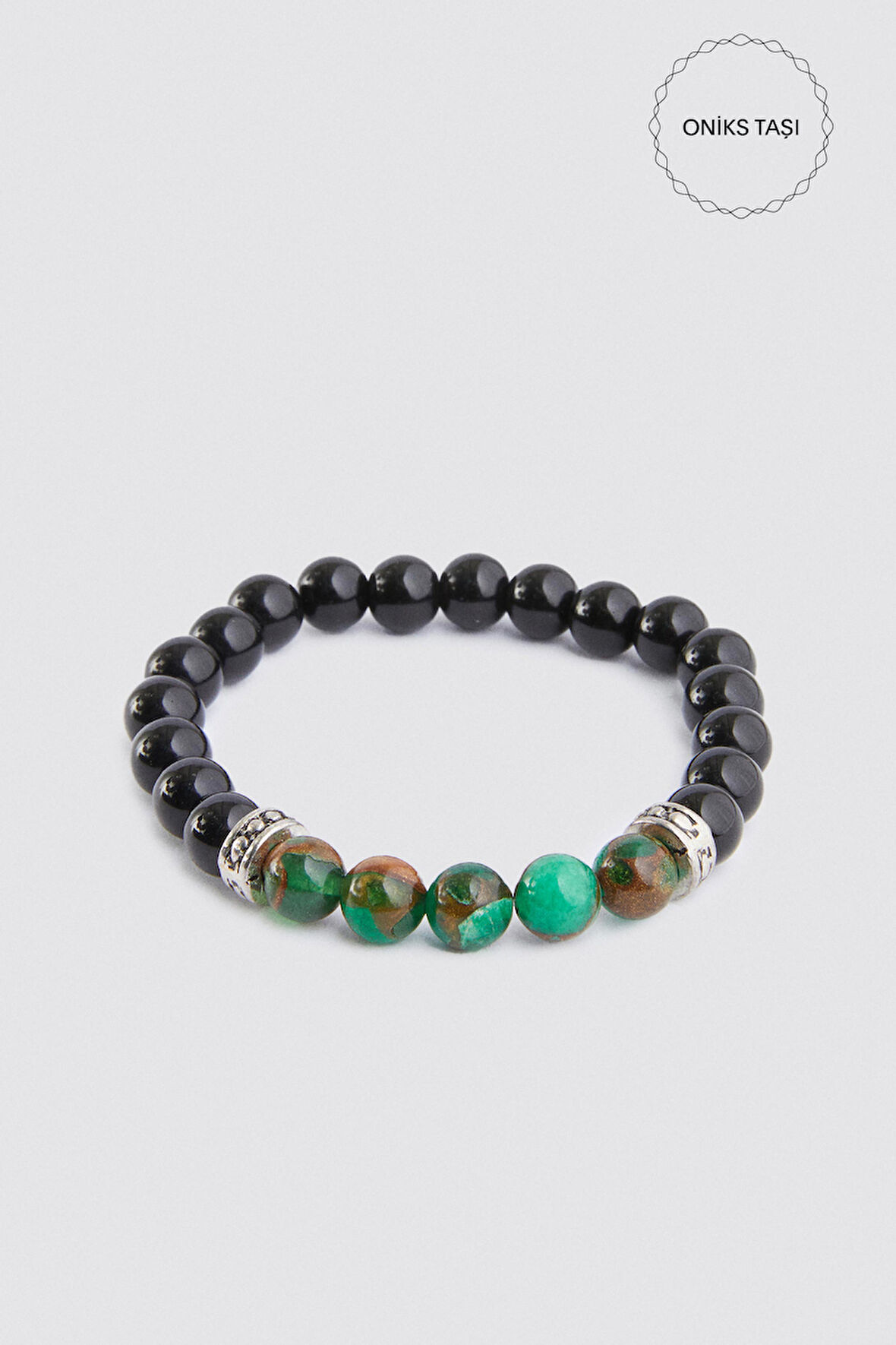 Twn Nikel Küp Oniks Doğal Taş Erkek Bileklik