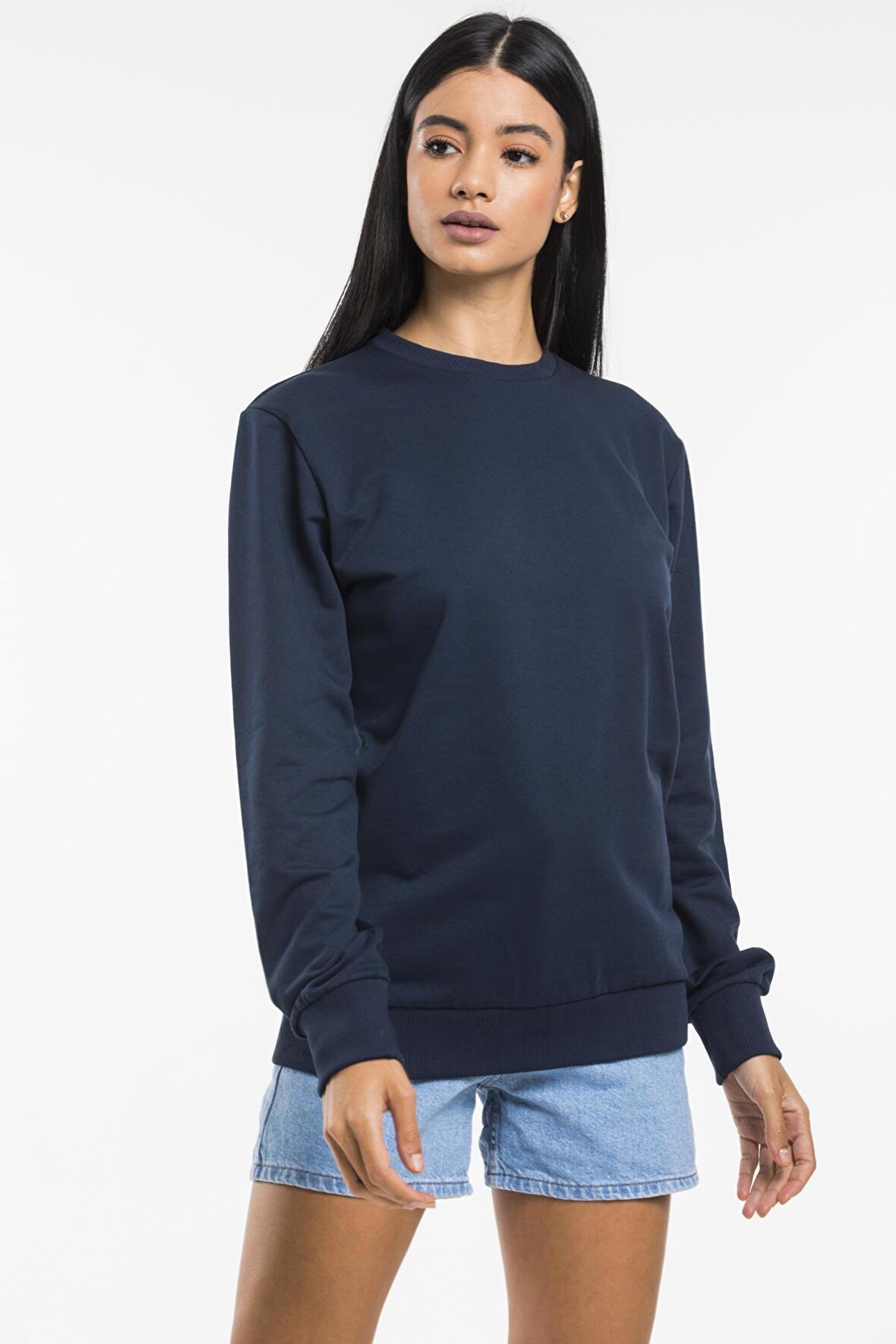 SPR21K30 Kadın Bisiklet Yaka Sweatshirt