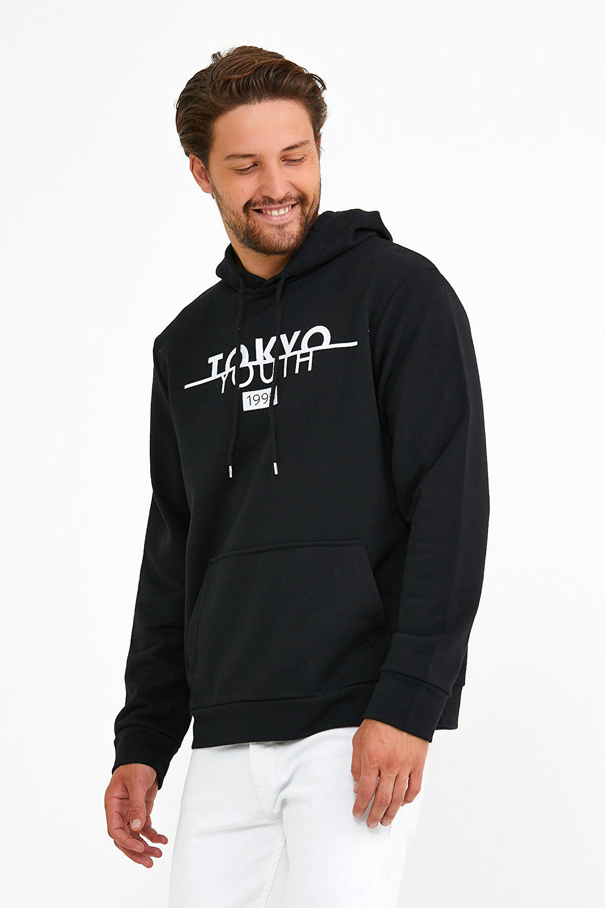 SPR22SW164 Kapşonlu Tokyo Baskılı Sweat