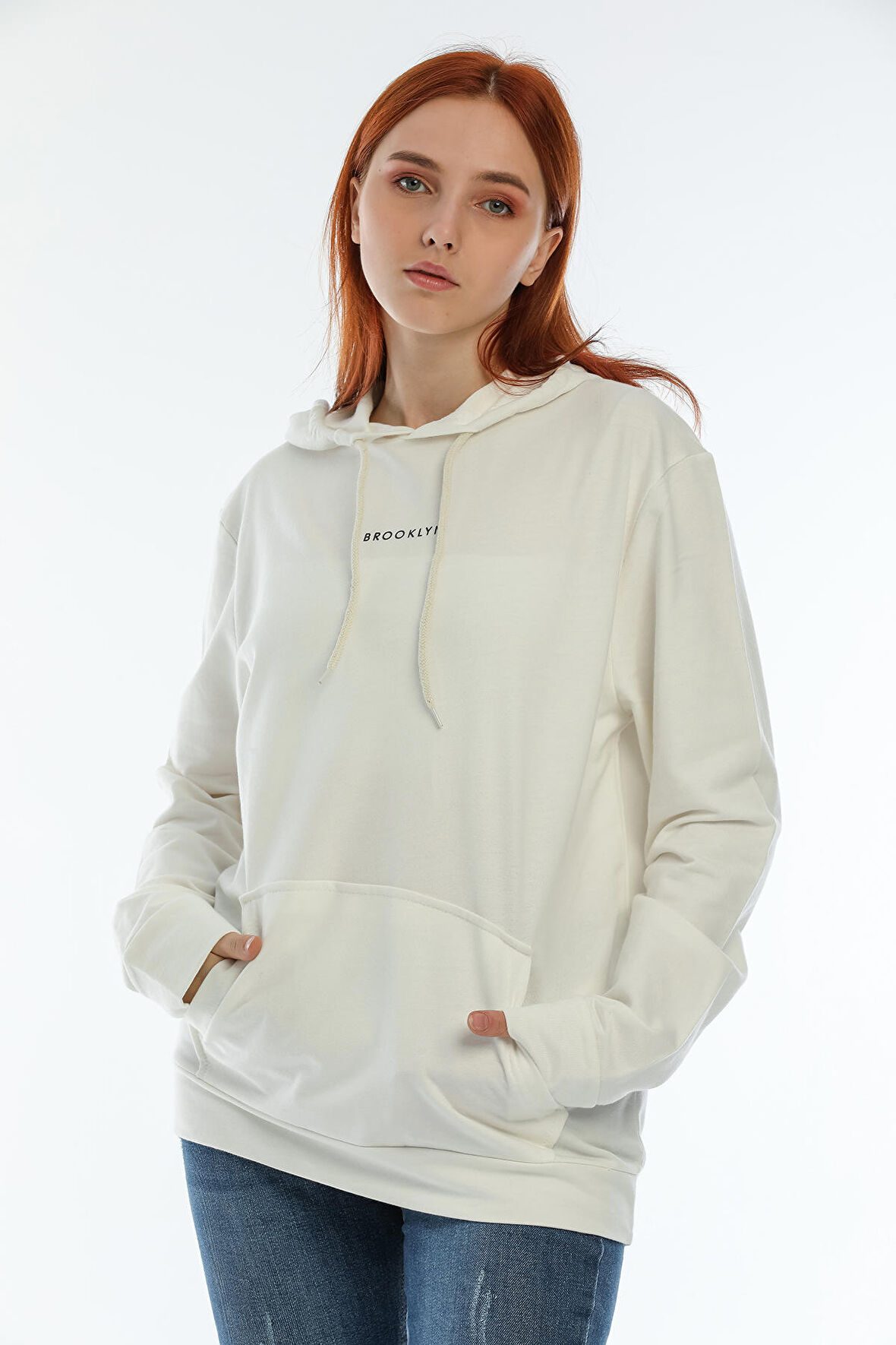 SPR22SWK161 Kapş.Kanguru Cepli Brooklyn Sweat