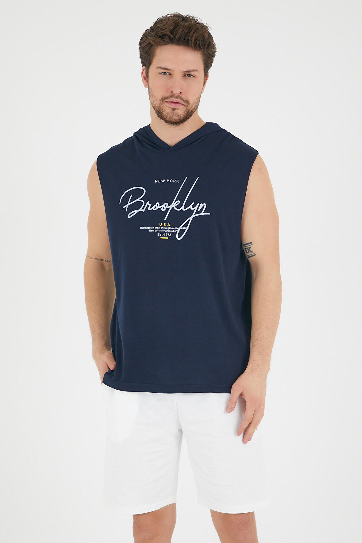 SPR22TS118 Kapş. Brooklyn El Yazılı Tshırt