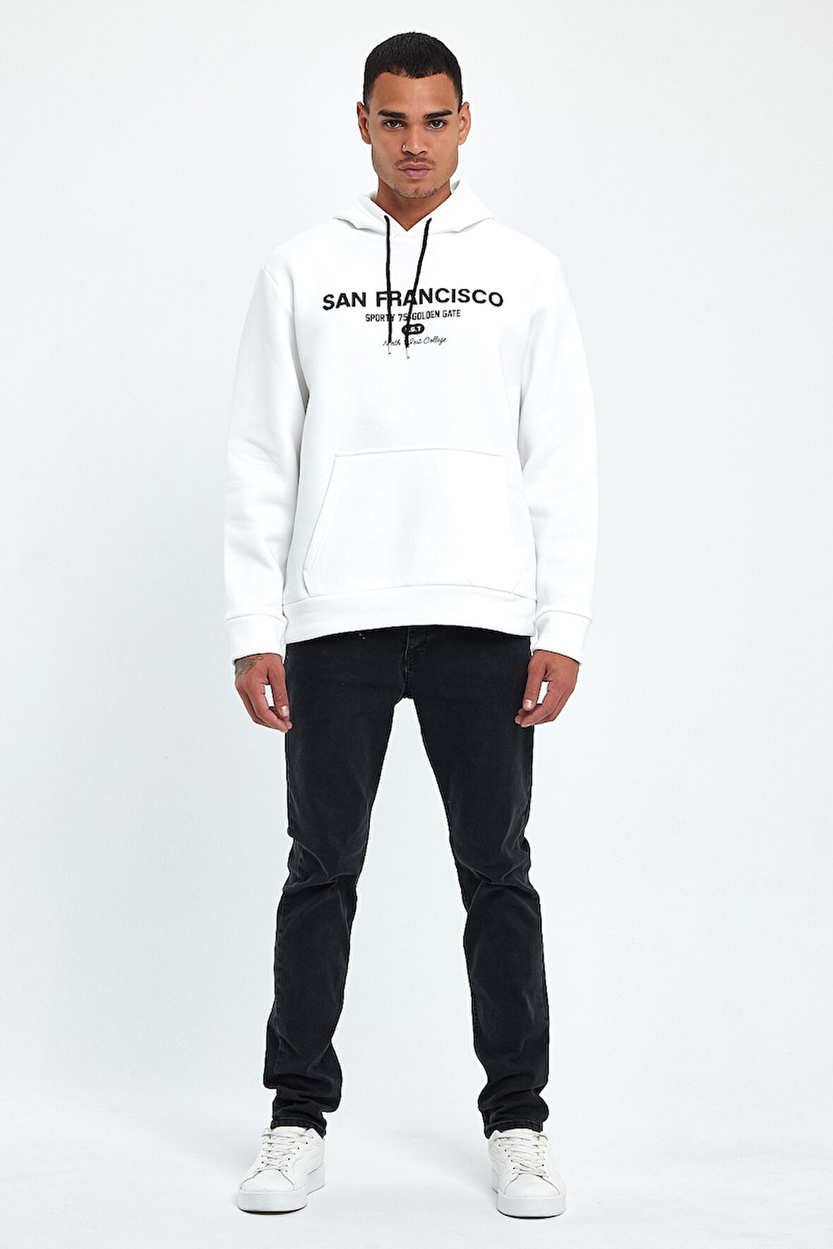 Süperlife Erkek Rahat Kalıp İçi Polarlı 3 iplik San Francisco Swetashırt spr24sw02