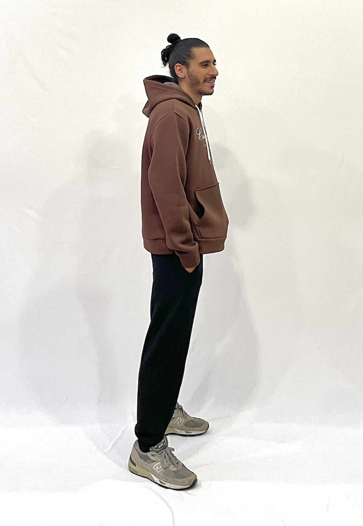 Süperlife Erkek Kapşonlu Rahat Kalıp İçi Polarlı 3 iplik Kanguru Cepli Californıa Baskılı Swetashırt spr24sw03