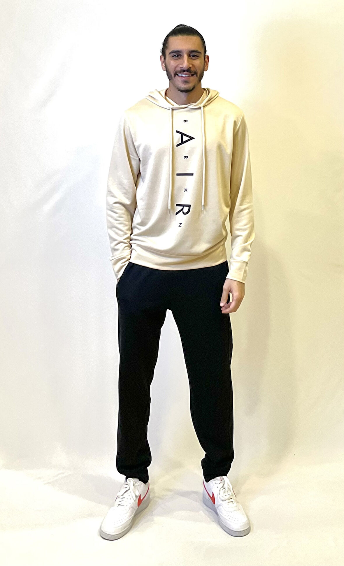 Süperlife Erkek Kapşonlu Regular Fit Air Baskılı İnce Sweatshirt SPR22SW162