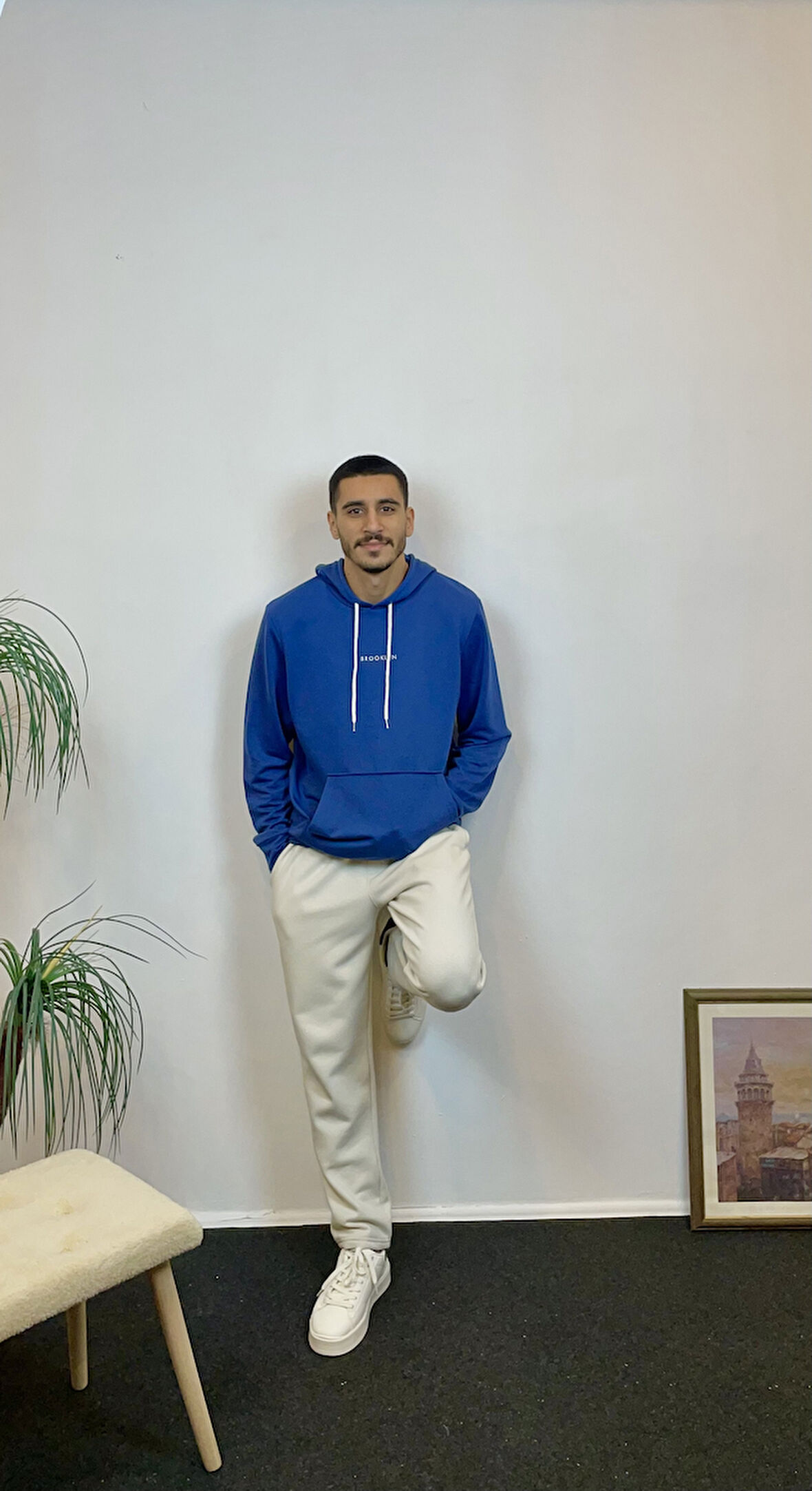 Süperlife Erkek Kapşonlu Regular Fit Brooklyn Baskılı İnce Sweatshirt SPR22SW161