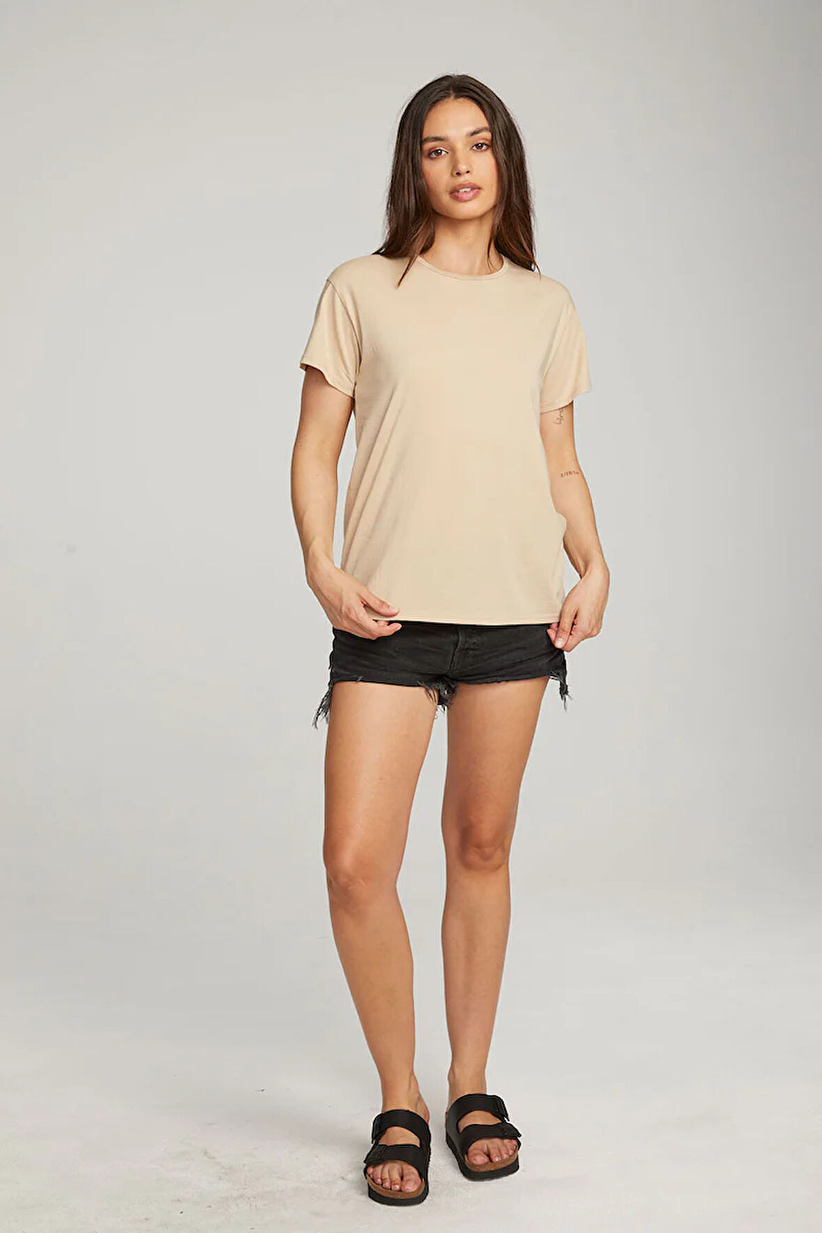 Süperlife Kadın Bisiklet Yaka Standart &Regular Fit Tişort spr21yk30