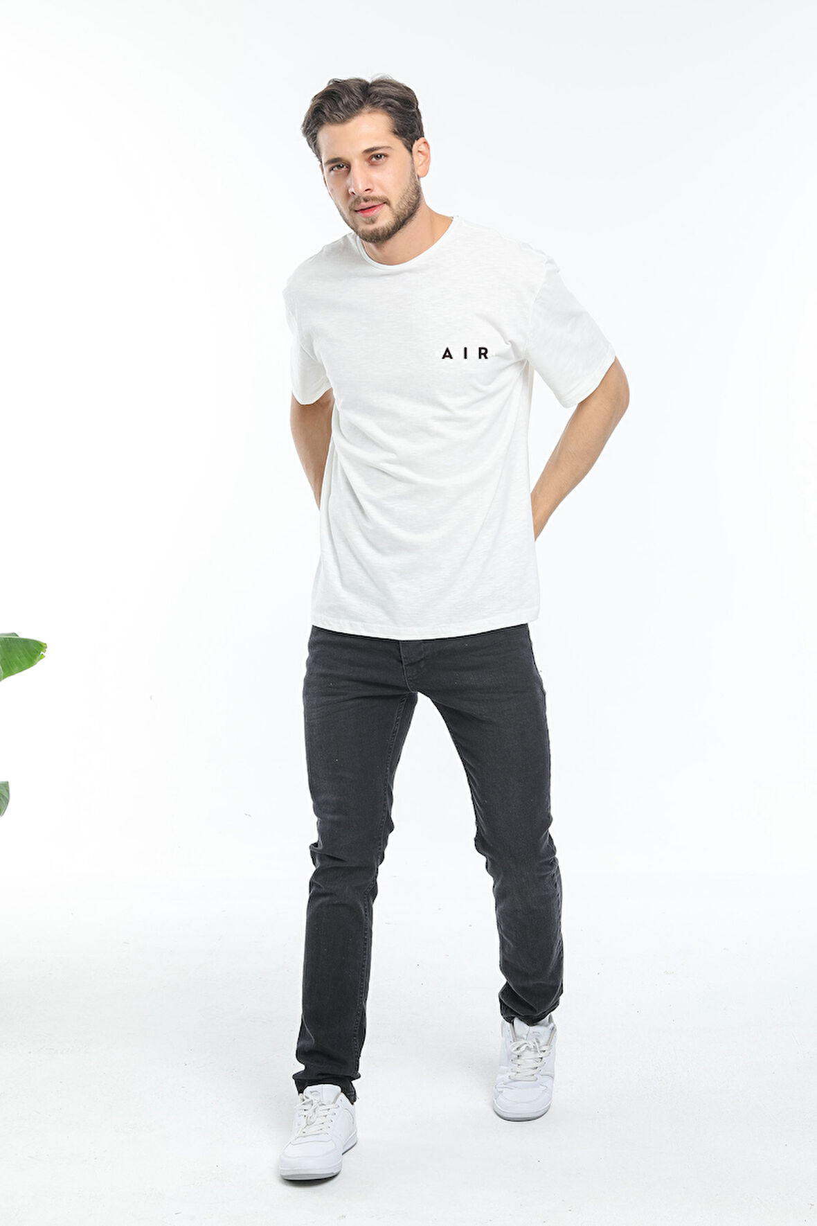 Süperlife Erkek Bisiklet Yaka Slim Fit Baskılı Tişort SPR21Y23