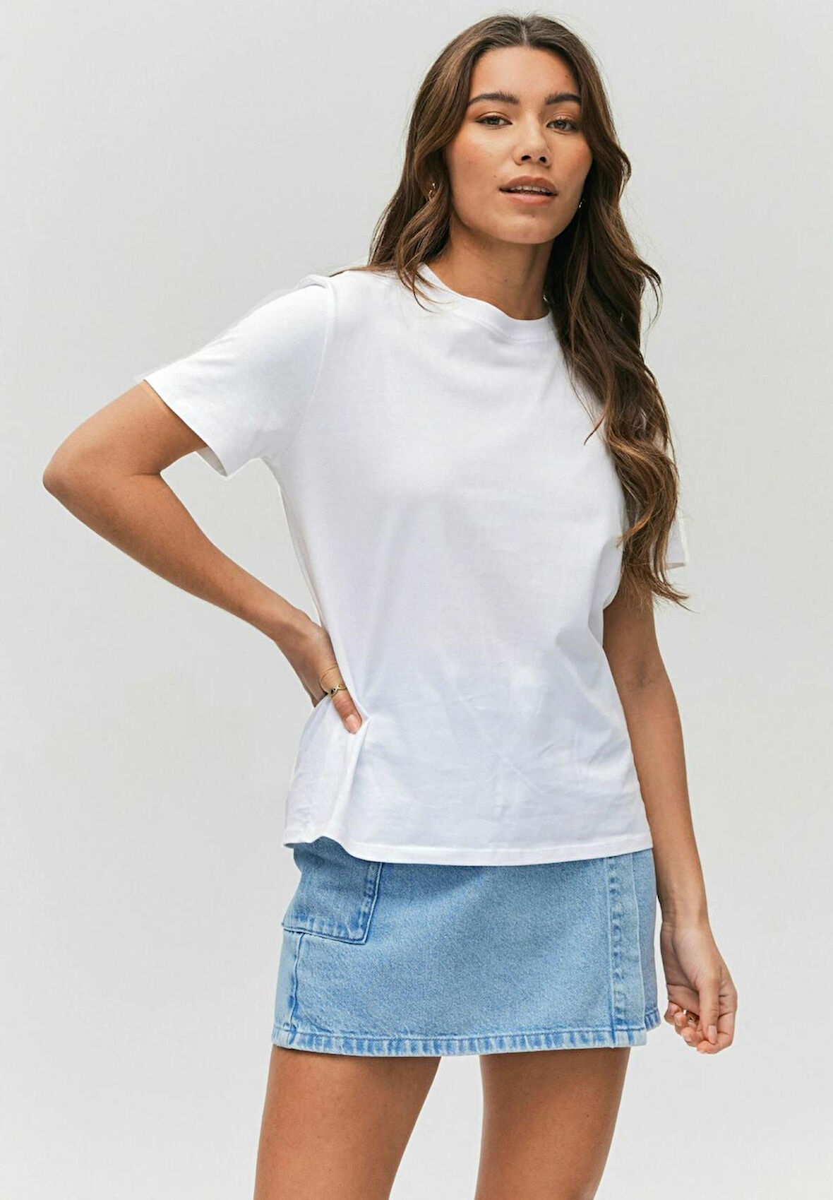 Kadın Bisiklet Yaka Tshirt SPR24TSK46