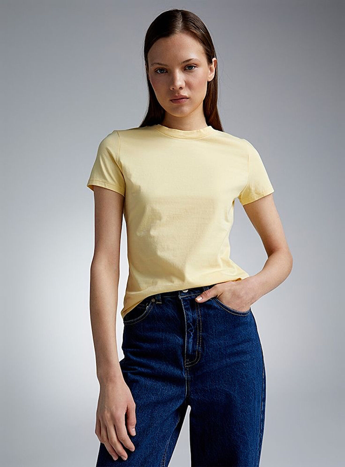 Kadın Bisiklet Yaka Tshirt SPR24TSK46