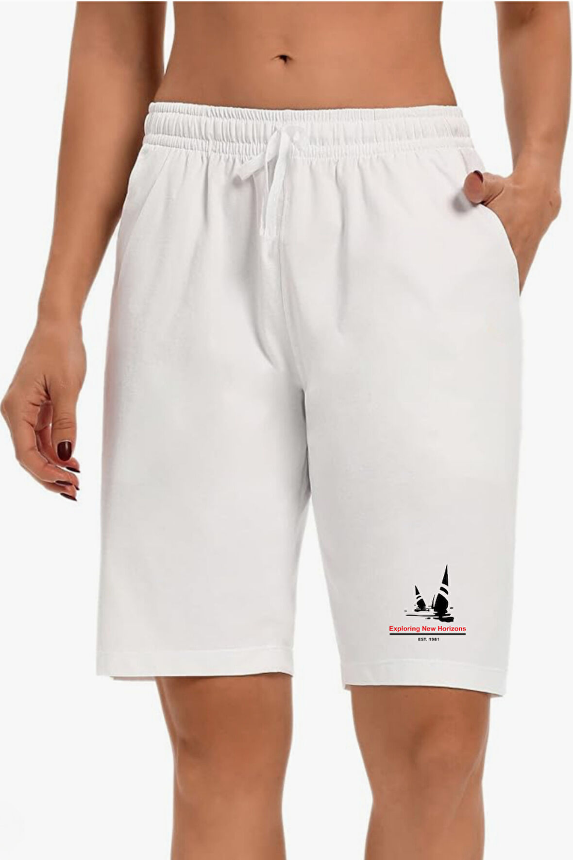 Kadın Yelken Baskılı Standart &Regular Kalıp Şort SPR25SRk083