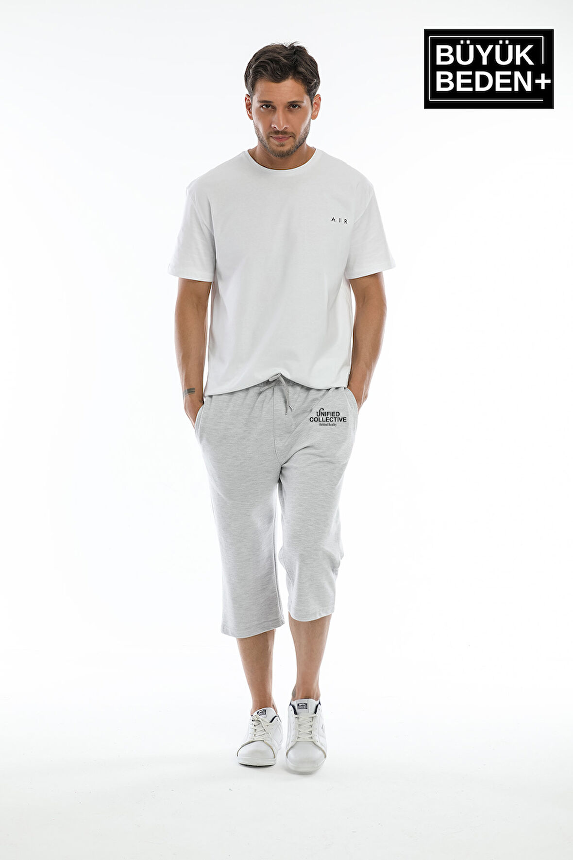 Süperlife Erkek Büyük Beden Unified Collective Baskılı Standart &Regular Kalıp Şort SPR25BSR088