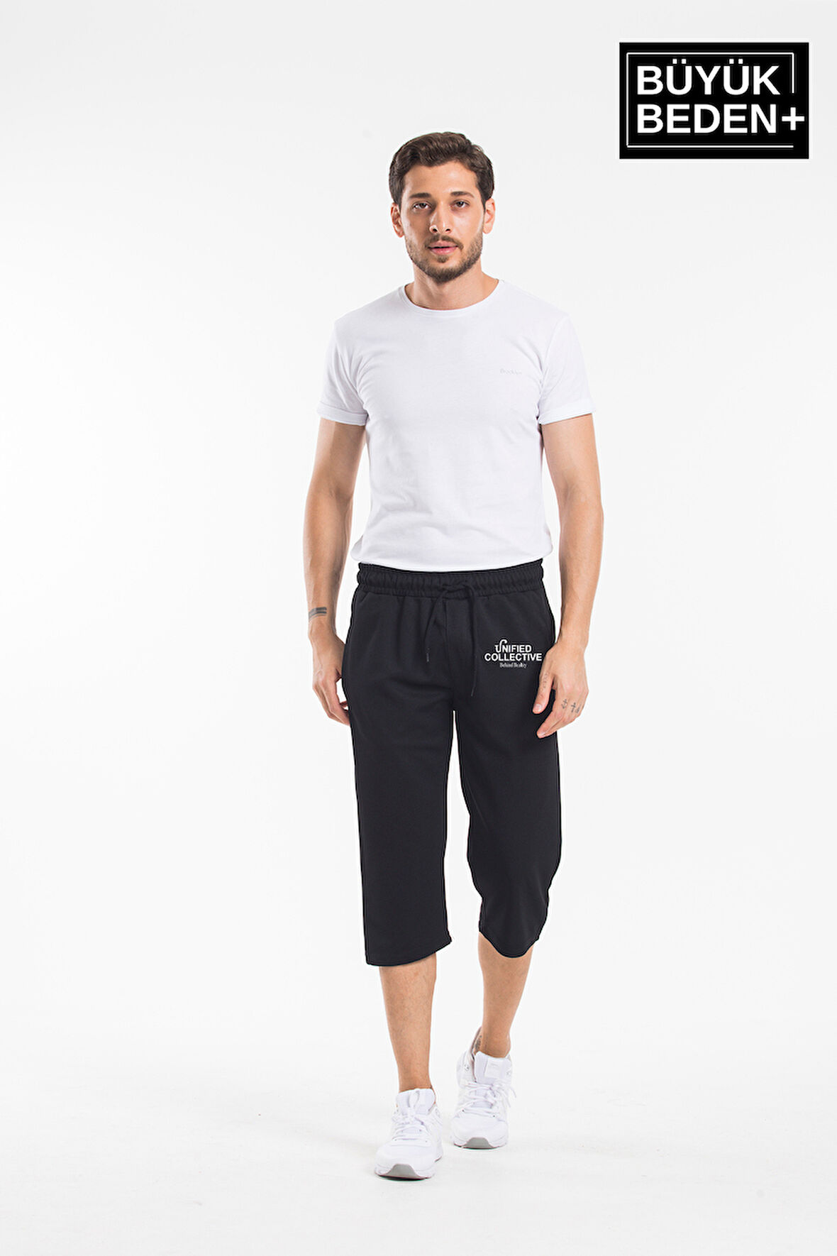 Süperlife Erkek Büyük Beden Unified Collective Baskılı Standart &Regular Kalıp Şort SPR25BSR088