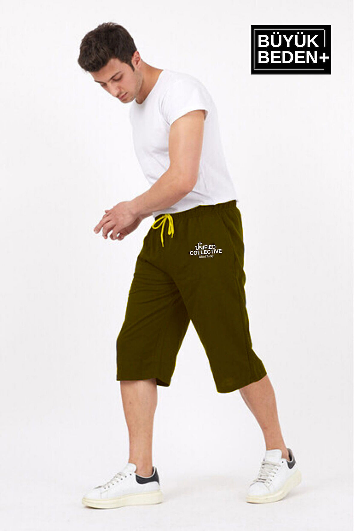 Süperlife Erkek Büyük Beden Unified Collective Baskılı Standart &Regular Kalıp Şort SPR25BSR088