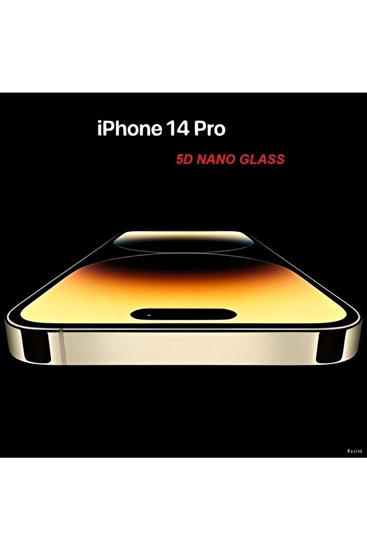 Iphone 14 Pro Tam Kaplayan 5d Nano Glass Ekran Koruyucu Kırılmaz Cam kenarlıklı Uyumlu