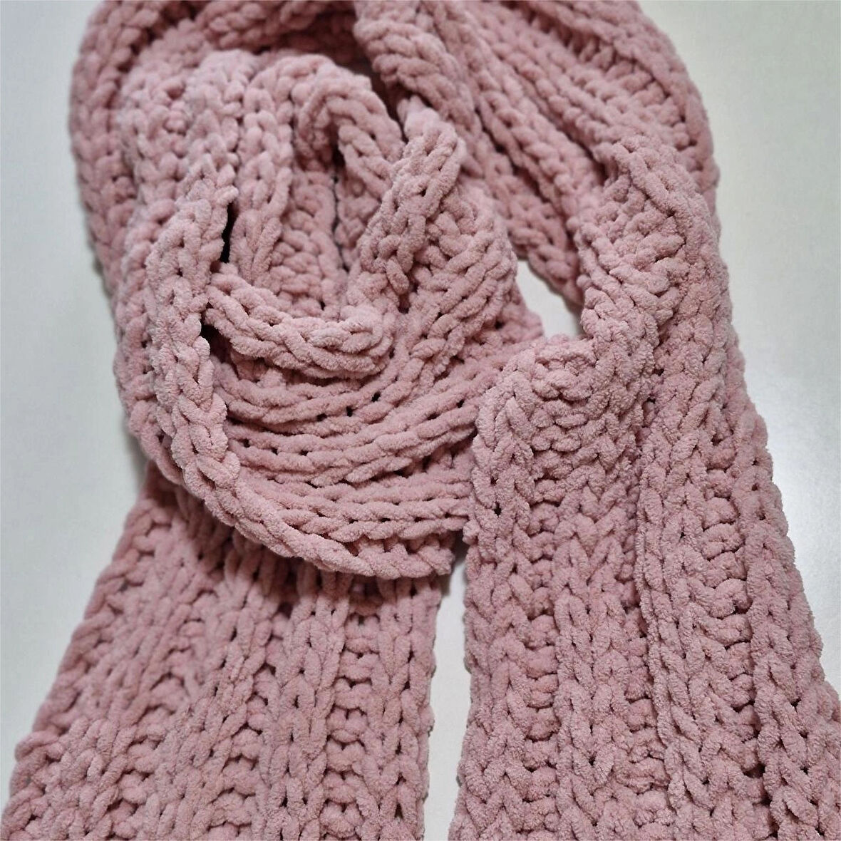 Yumuşacık Örgü Atkı, Puffy , El Örgüsü Şık Atkı, Tasarım, Moli Tasarım