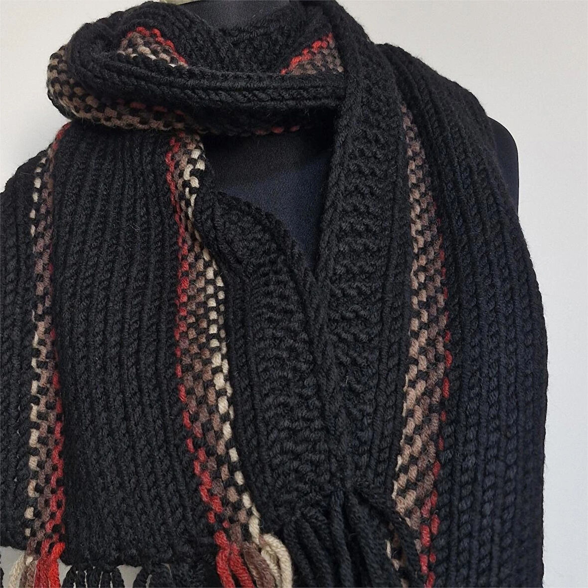 Örgü kaşkol, Atkı, Uniseks örgü Atkı , Dokuma Örgü, Tasarım, Hediyelik, MOli Tasarım