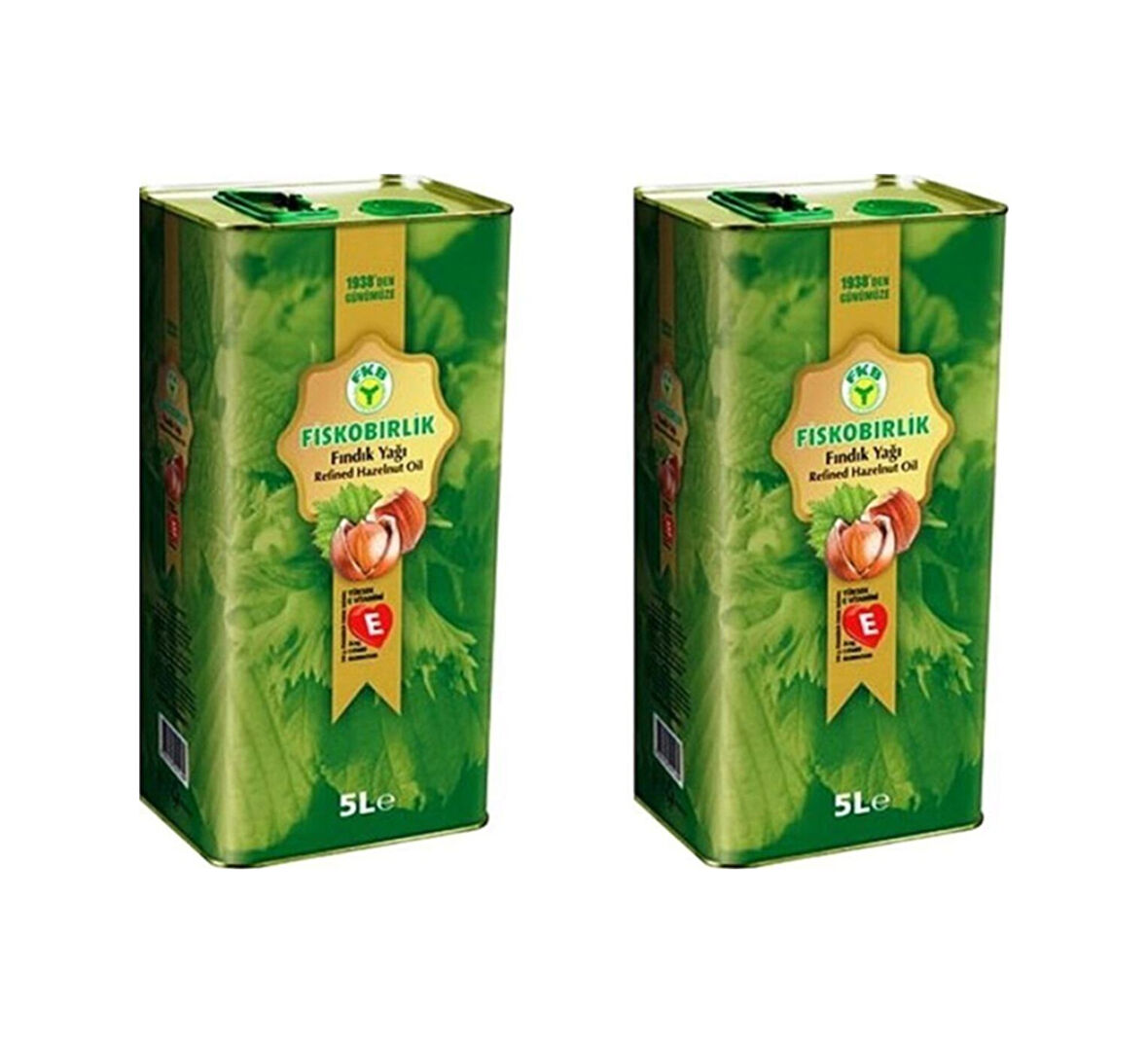 Fiskobirlik Fındık Yağı Teneke 2 x 5 L
