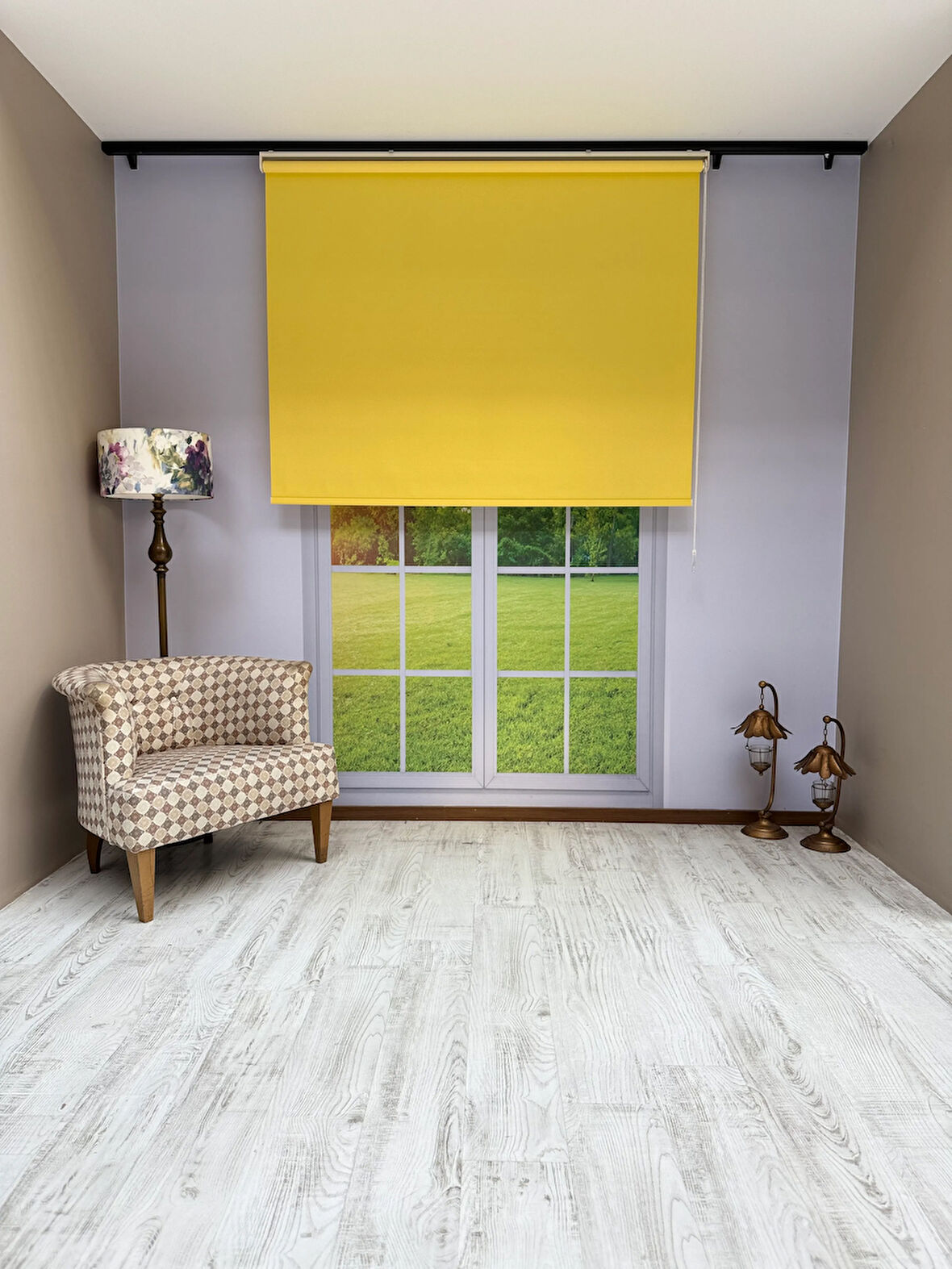 Donatti Stor Perde İthal Mat Polyester Sarı P1680