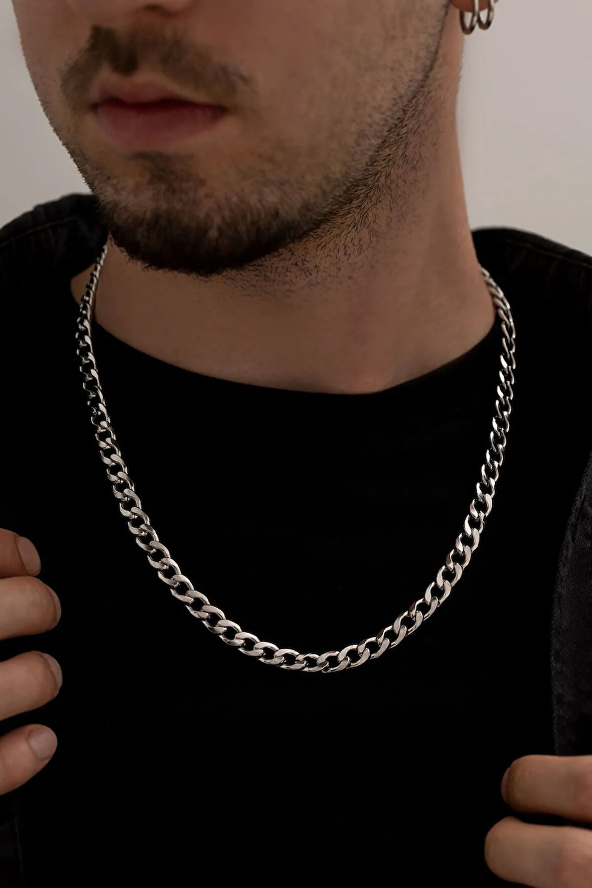 Erkek Çelik Kolye - 11 mm Gurmet Model Çelik Kolye