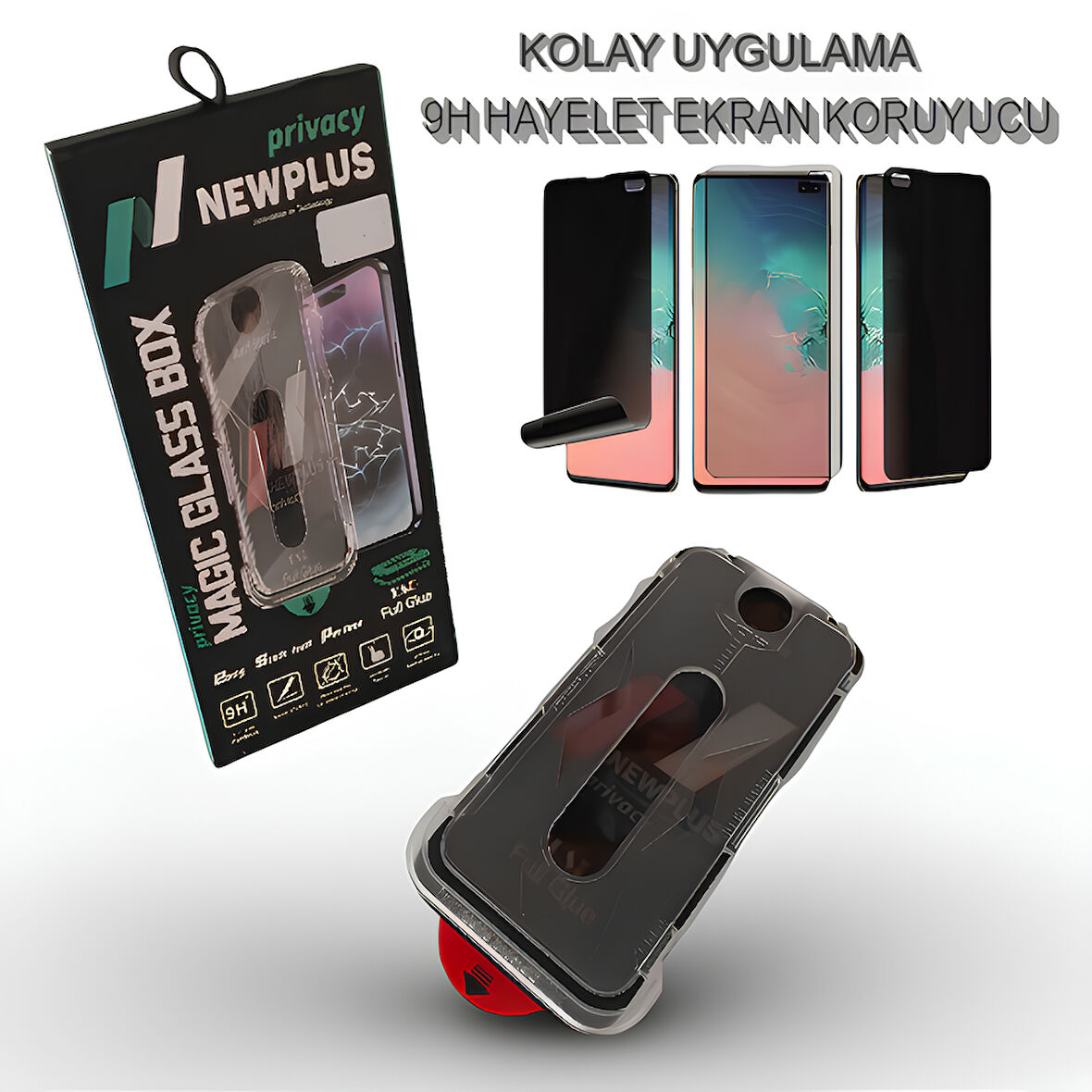 Apple iPhone 17 AİR Uyumlu Kırılmaz Cam Ekran Koruyucu HAYALET Çekmeli Kolay Montaj - 9H - NEWPLUS