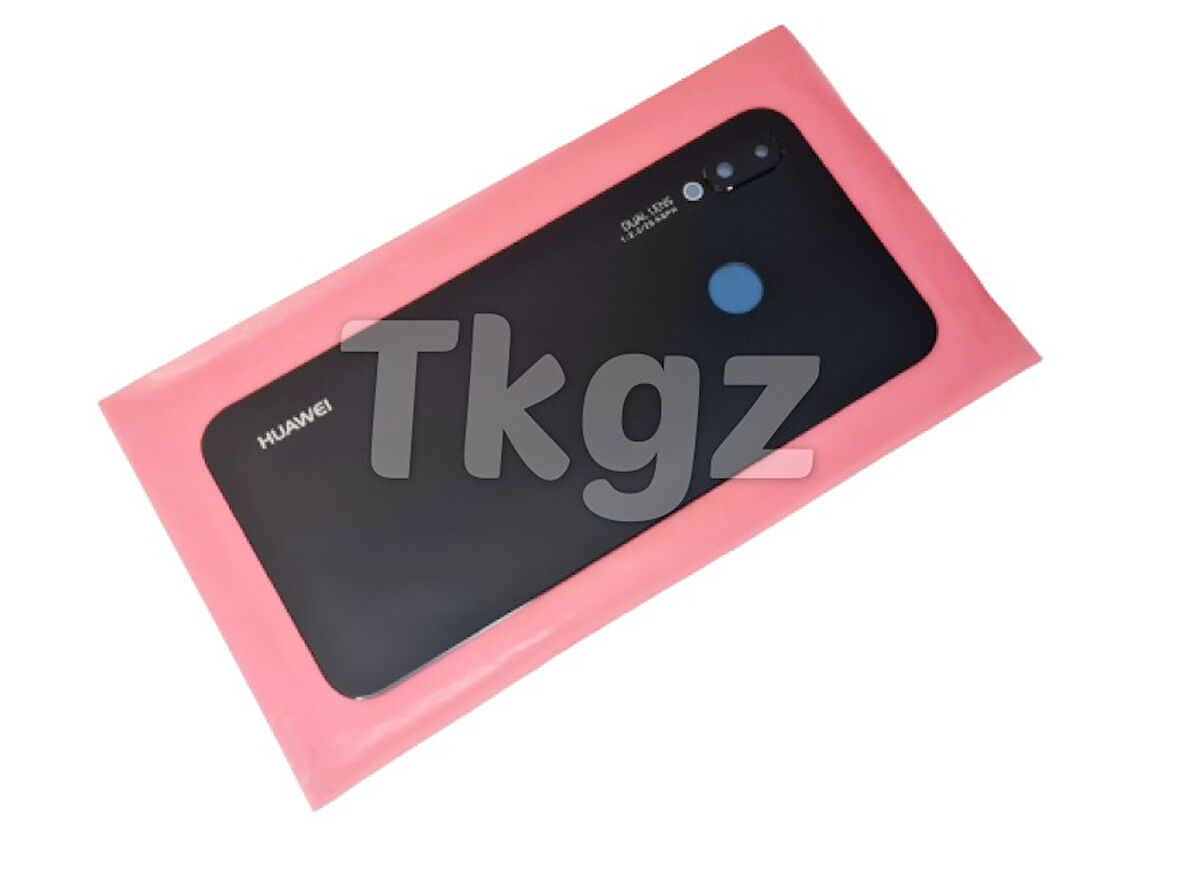 Tkgz Huawei Uyumlu P20 Lite Arka Pil batarya Kapağı (CAM KAMERA LENSİ) SİYAH