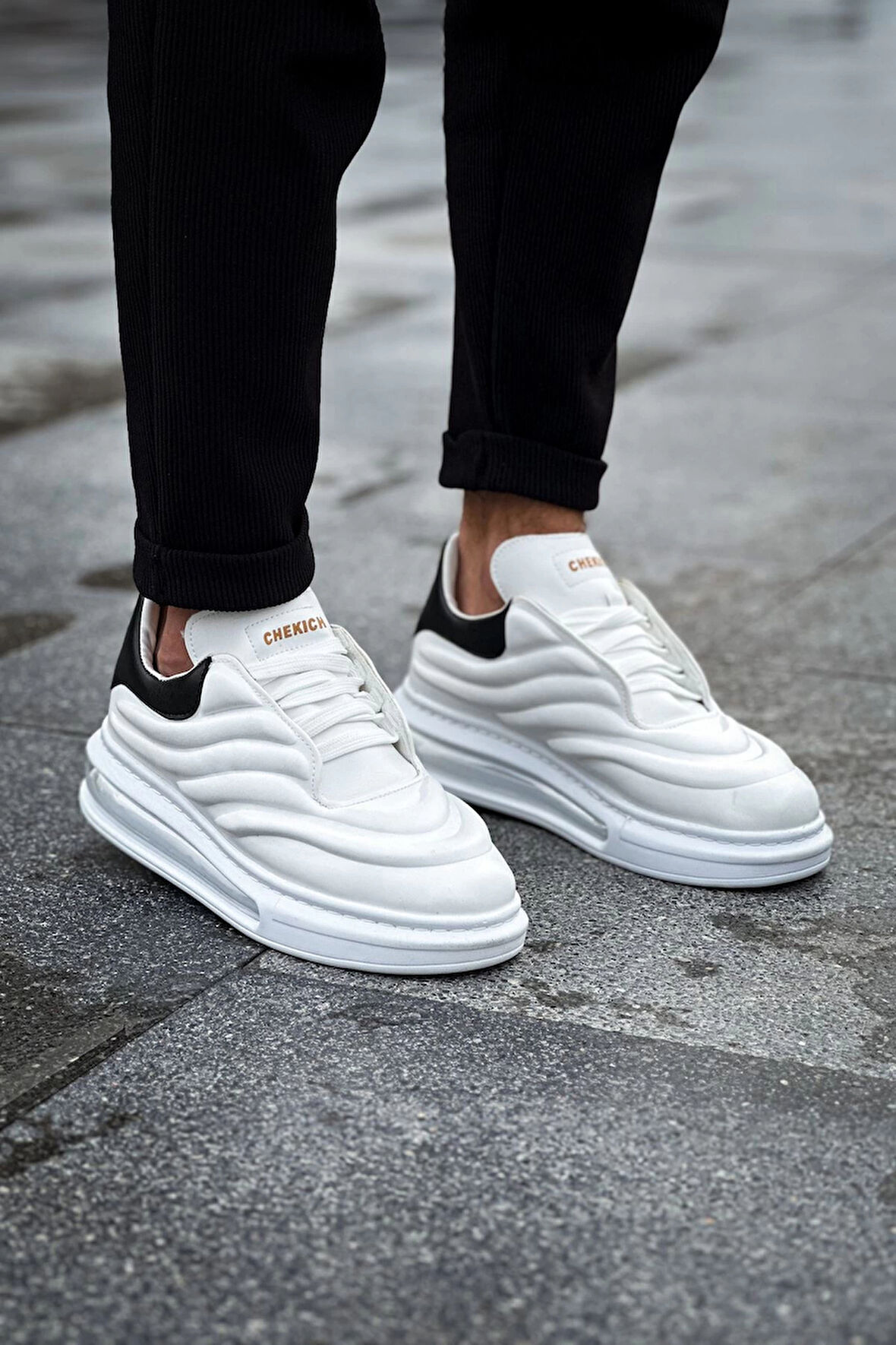 Ch299 Gbt Sollıevo Erkek Ayakkabı Beyaz/siyah Erkek Sneaker Ayakkabı