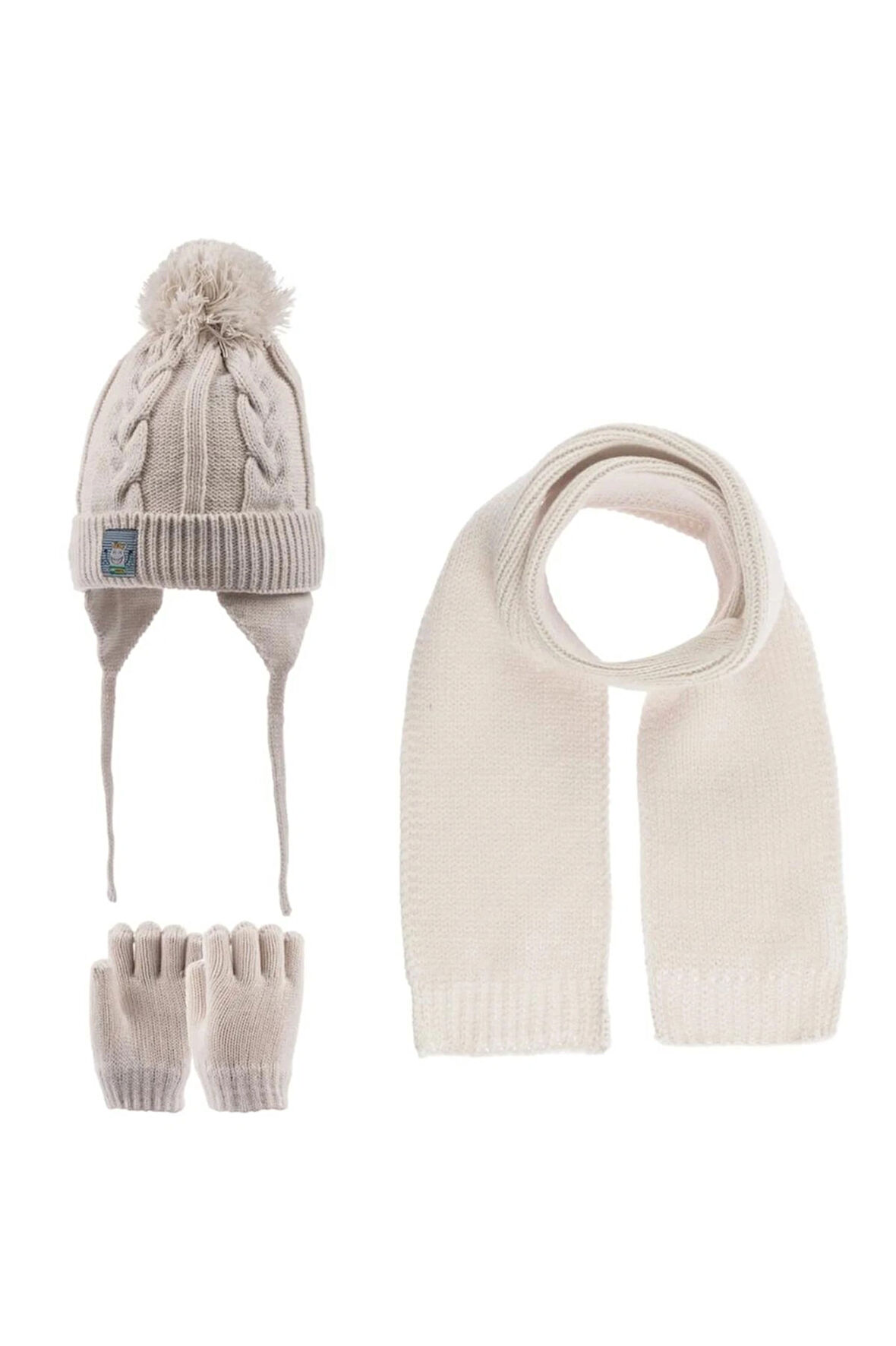 Erkek Bebek 1-4 yaş Atkı Bere Eldiven Takımı 3lü Set