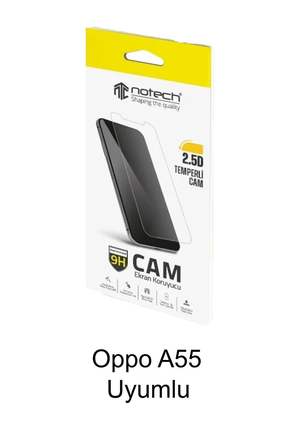 Oppo A55 Temperli Cam Ekran Koruyucu