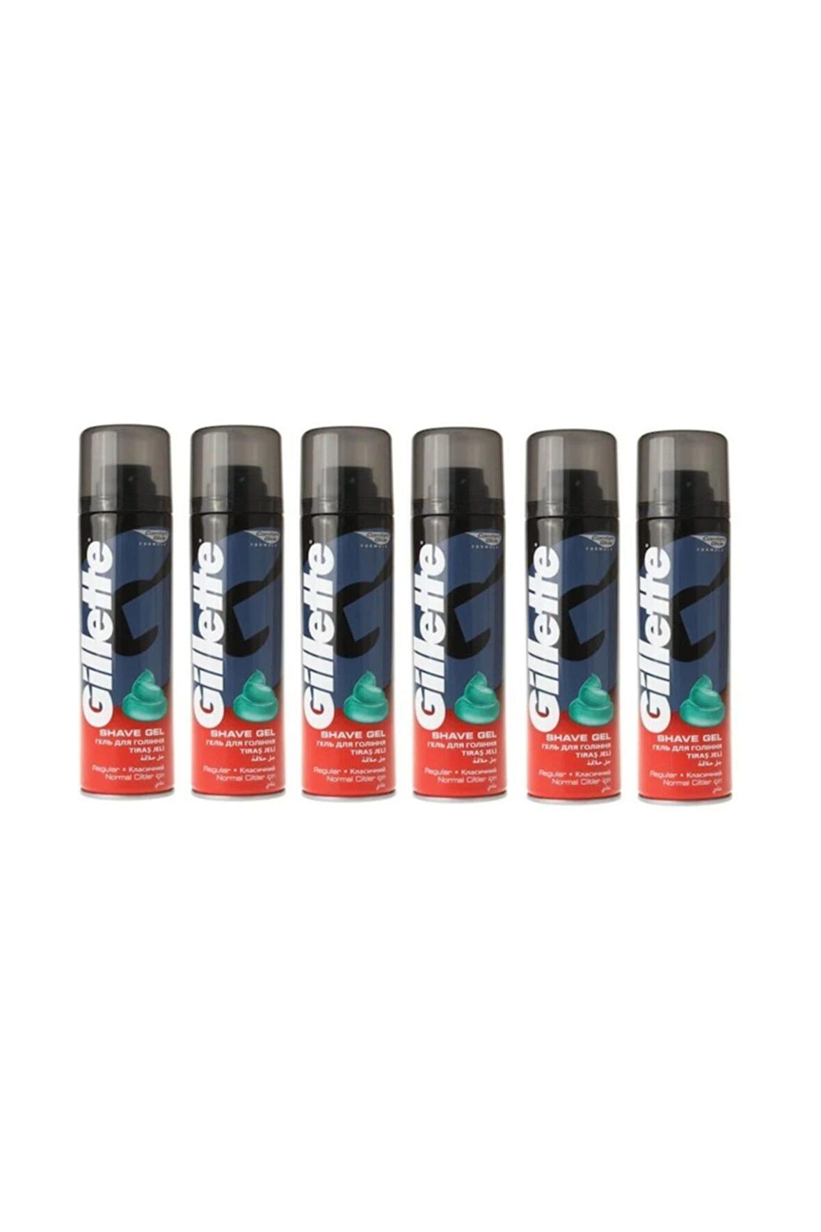 Gillette Tıraş Jeli Normal 200 ml x 6 Adet