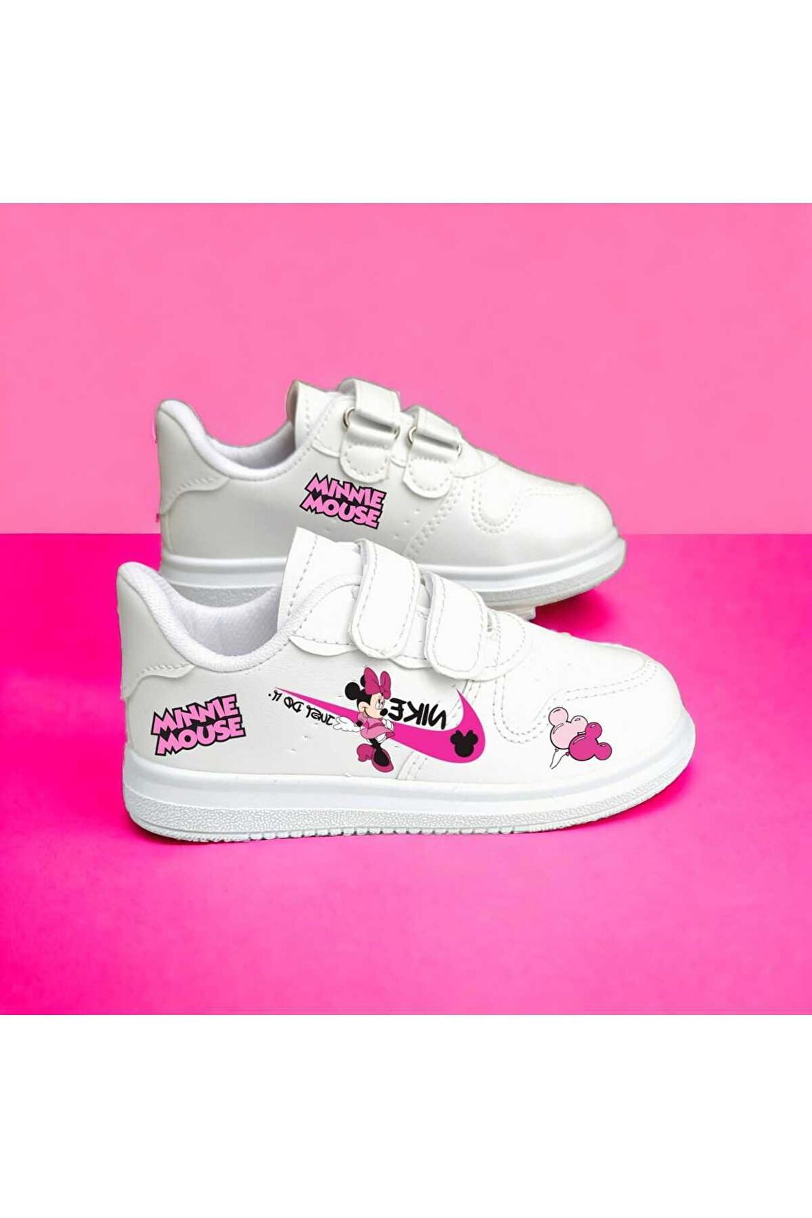 minnie baskılı sneaker çocuk spor ayakkabı