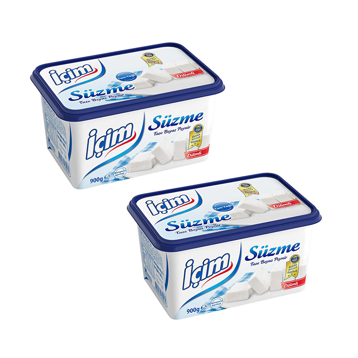 İçim Süzme Beyaz Peynir 900 gr x 2 Adet