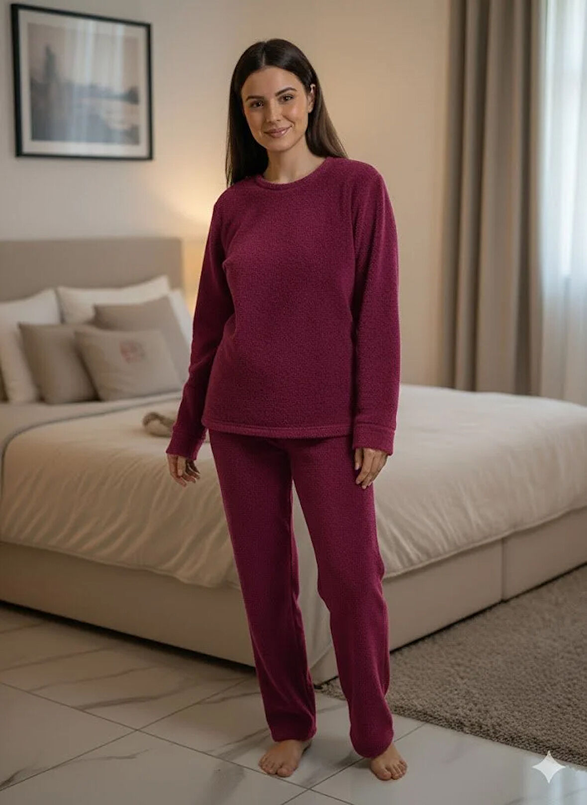 KADIN PELUŞ PİJAMA TAKIM