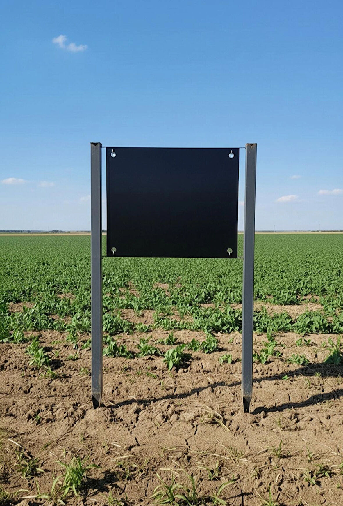 Demonte Metal Emlakçı Tabela Direği Seti | Tarla, Arazi, Satılık İlan Panosu | Siyah Statik Boyalı, Kolay Kurulum