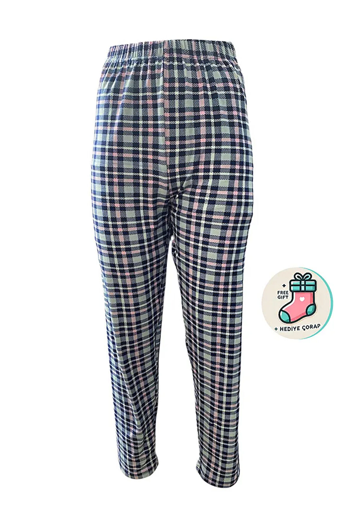 Lüx Unisex Mikro Süet Cepsiz Pijama Altı Tek Alt S8 - Çorap Hediyeli.