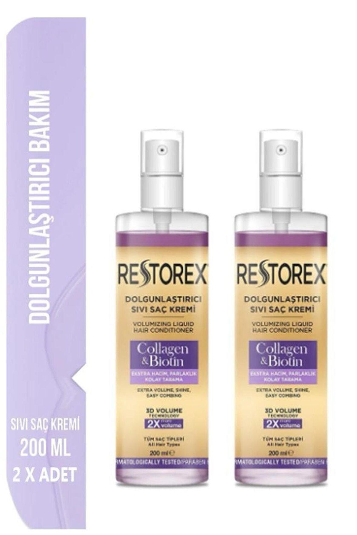 Dolgunlaştırıcı Sıvı Saç Kremi Kolajen & Biotin 200 Ml X Adet