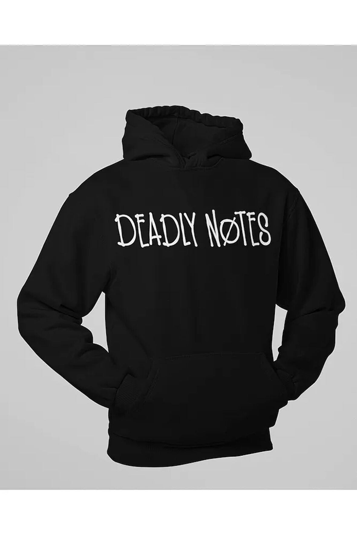 Deadly Notes Yazılı Unisex Oversize Anime Hoodie