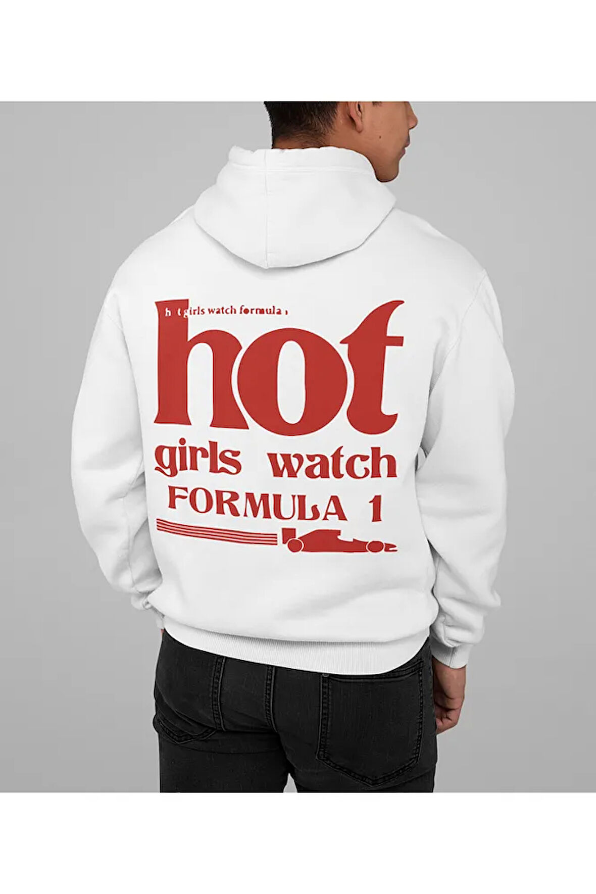 Hot Girls Watch Formula 1 Yazılı Unisex Oversize Tasarım Hoodie