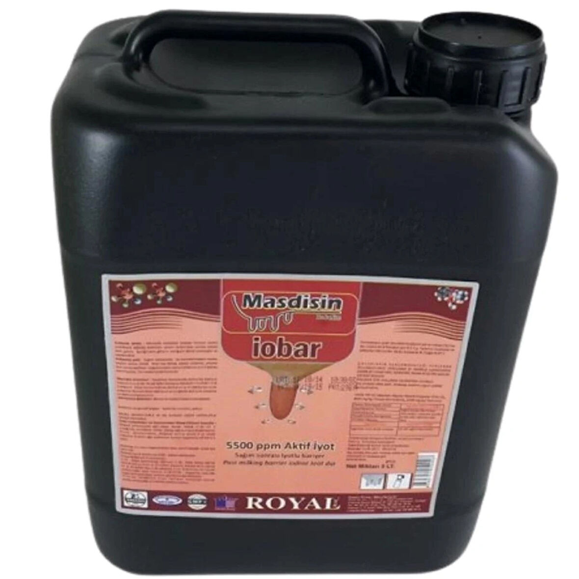 Masdisin Iobar Sağım Sonrası Daldırma Dezenfektanı 5 Lt