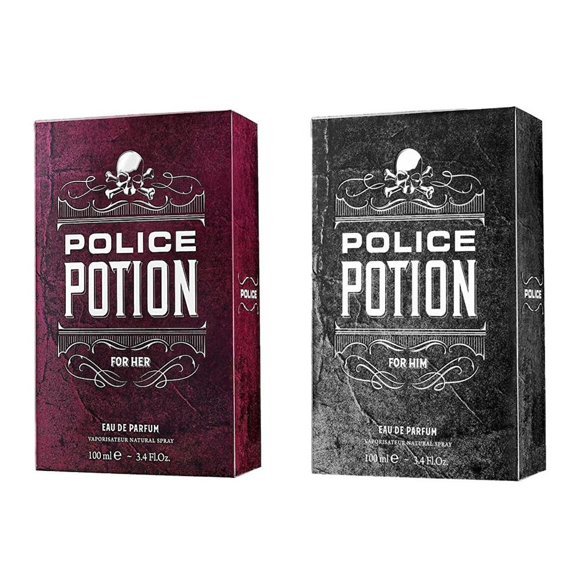 Police Potion For Her EDP 100ML ve For Him EDP 100ML Kadın ve Erkek 2li Parfüm Seti