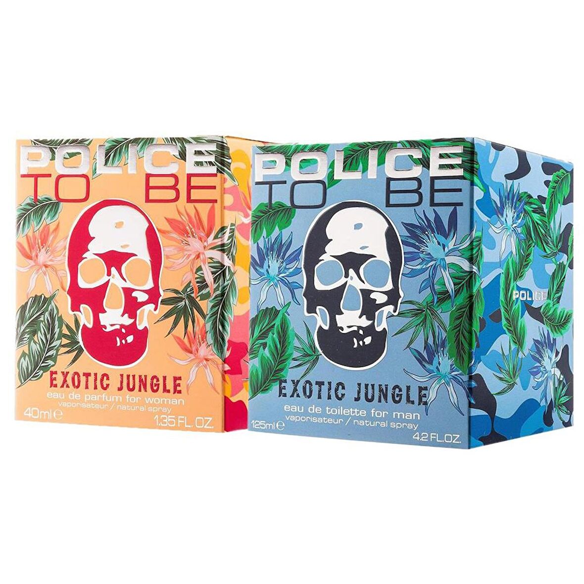 Police Exotic Jungle Man EDT 125ML & Exotic Jungle Woman EDT 125ML Kadın ve Erkek 2li Parfüm Seti