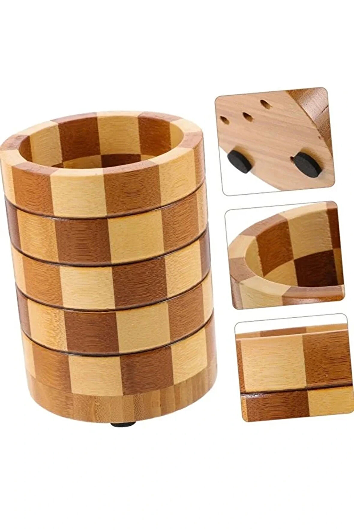 Bambu Kaşıklık, Dekoratif Tezgah Üstü Dik Kaşıklık, Bambu Mutfak Düzenleyici