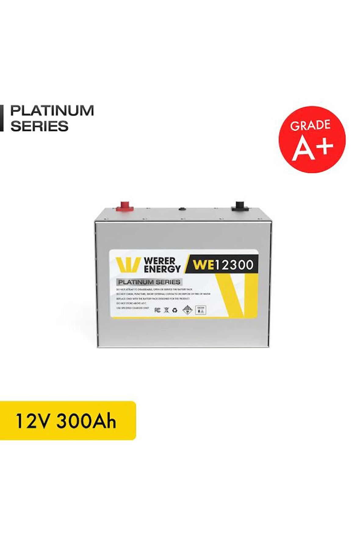 12V 300Ah LiFePO4 Platinum Series Bluetooth'lu Lityum Demir Fosfat Akü 