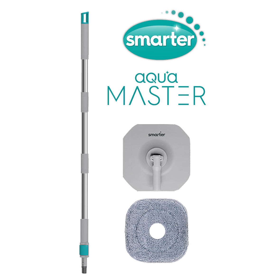 SMARTER AQUA MASTER OTOMATİK TEMİZLİK SETİ SAP+PLATE+MOP TEMİZ & KİRLİ SUYU AYIRMA ÖZELLİĞİ OTOMATİK TEMİZLİK SETİ MOP PASPAS