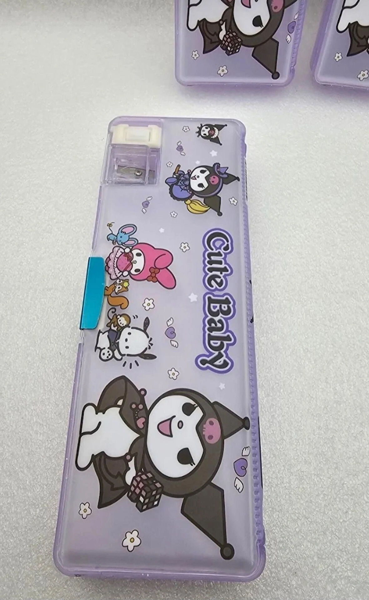 Sanrio Kromi Çift Kapaklı Çift Kalem Tıraşlı Lüx Kalemlik Okul Öncesi Sevimli Hediyelik 1adet