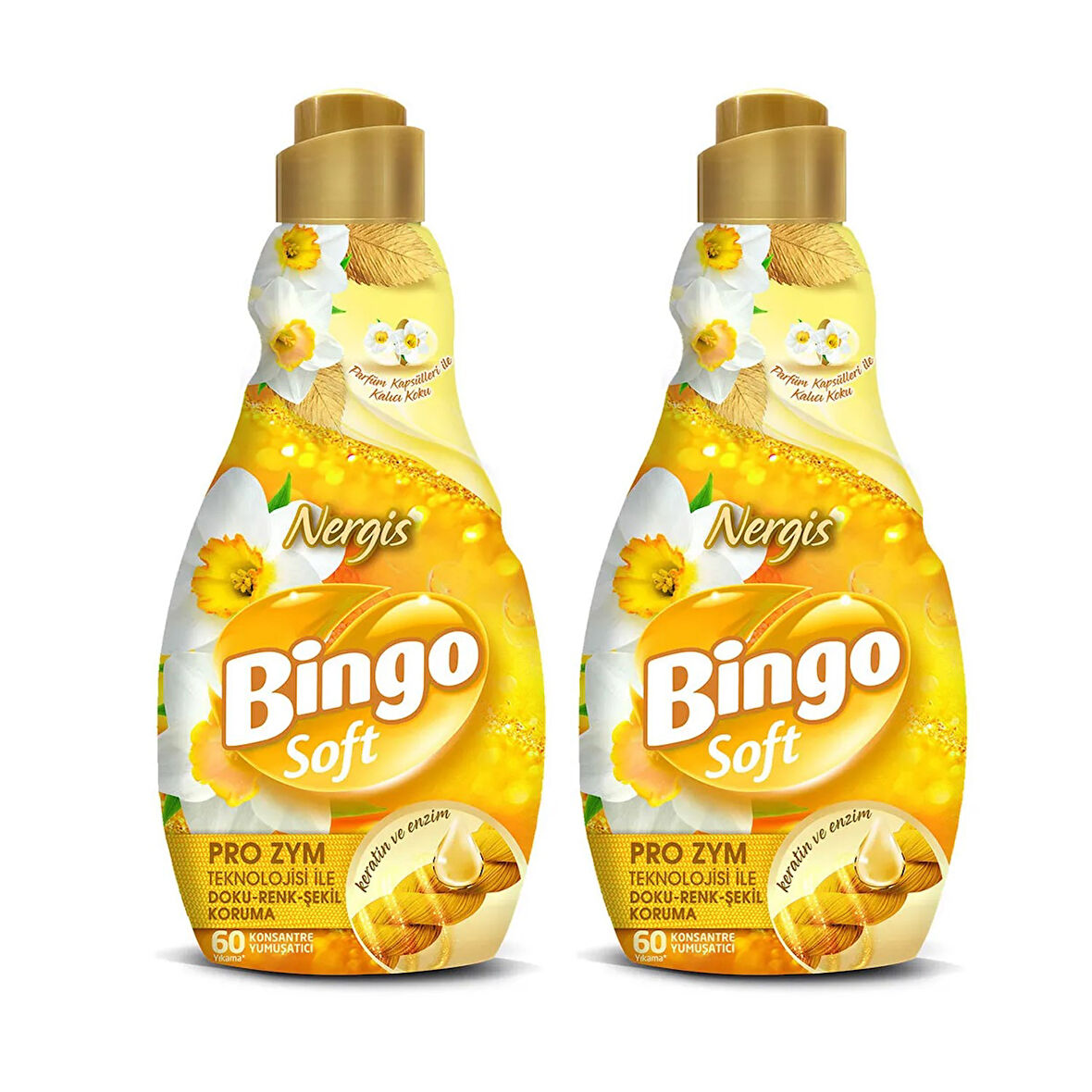 Bingo Soft Konsantre Çamaşır Yumuşatıcısı Nergis 1440 ml X 2 Adet