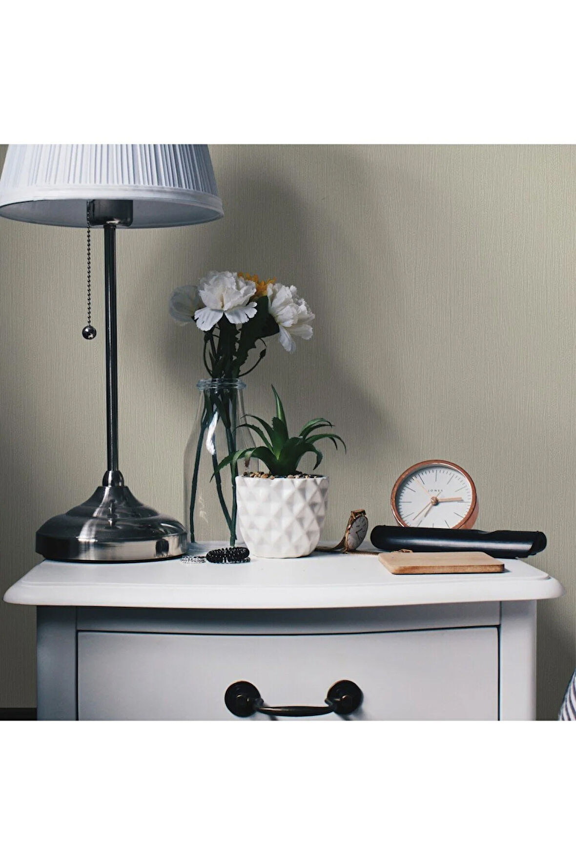 Textured Plain Wallpaper Duvar Kağıdı, Bej, Gri, Açık - Ephes 6801-4, 10,60 M²