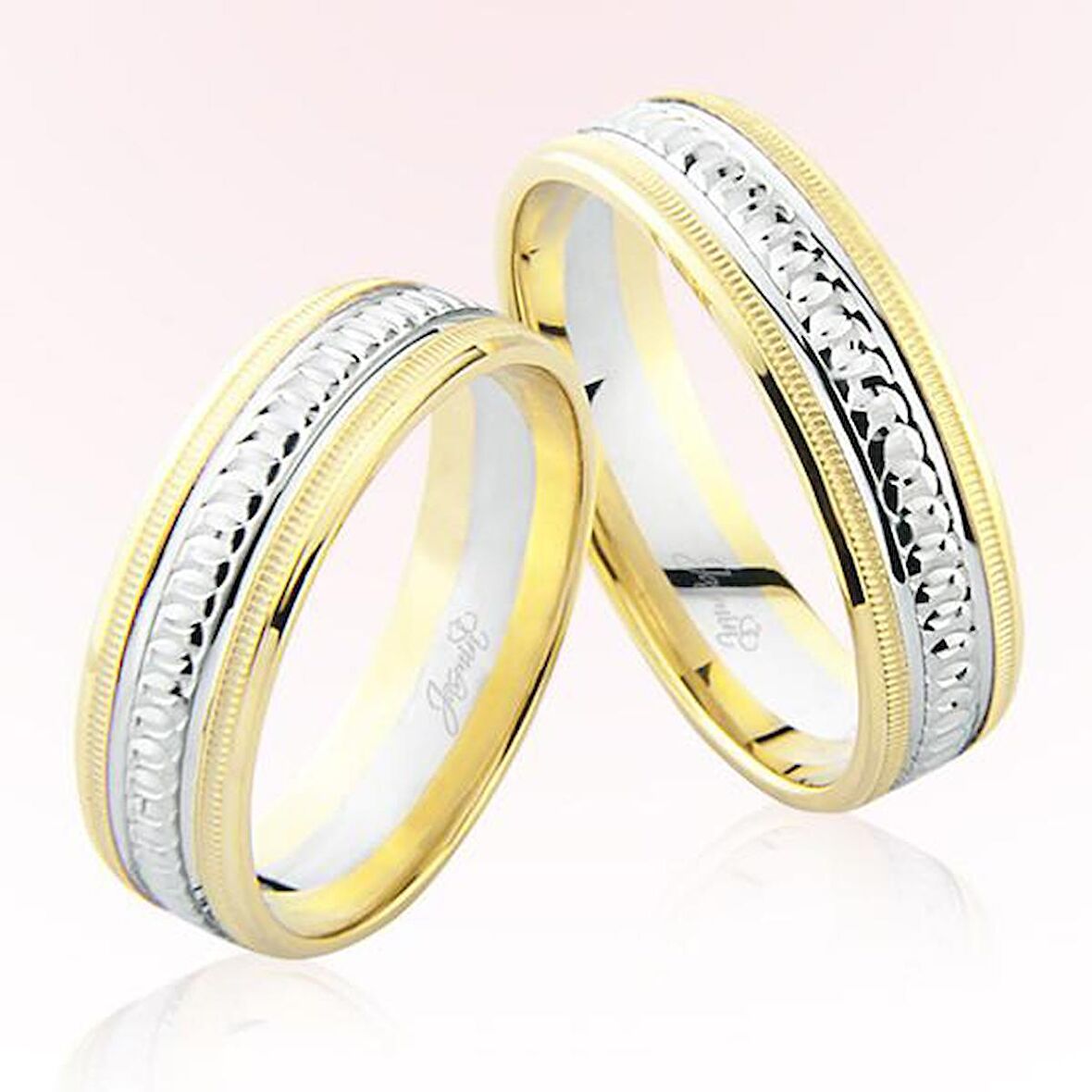 Sarı Beyaz Altın Alyans 6804