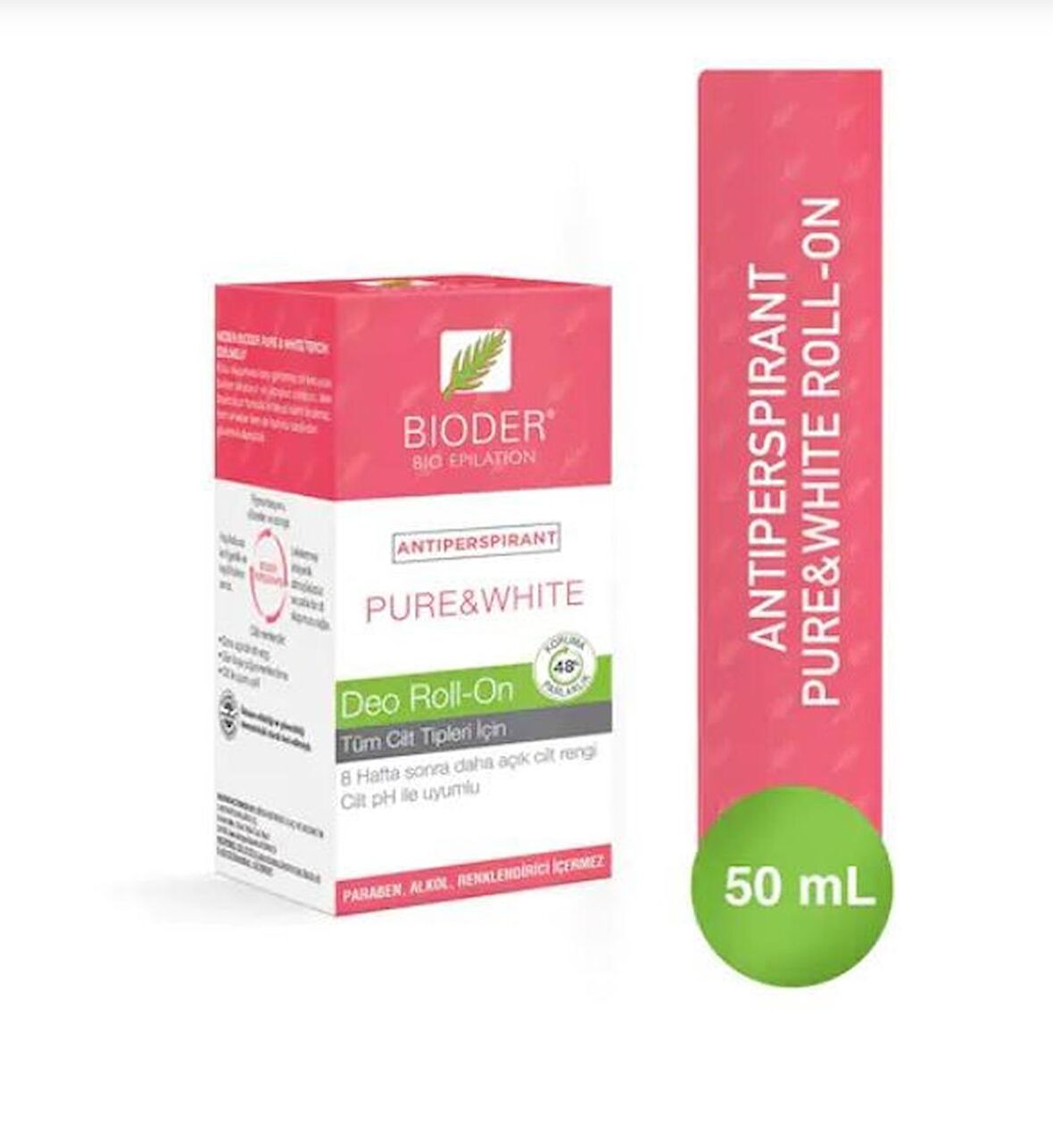 Bioder Antiperspırant Pure&white Roll-on 50 ml 8680512631071