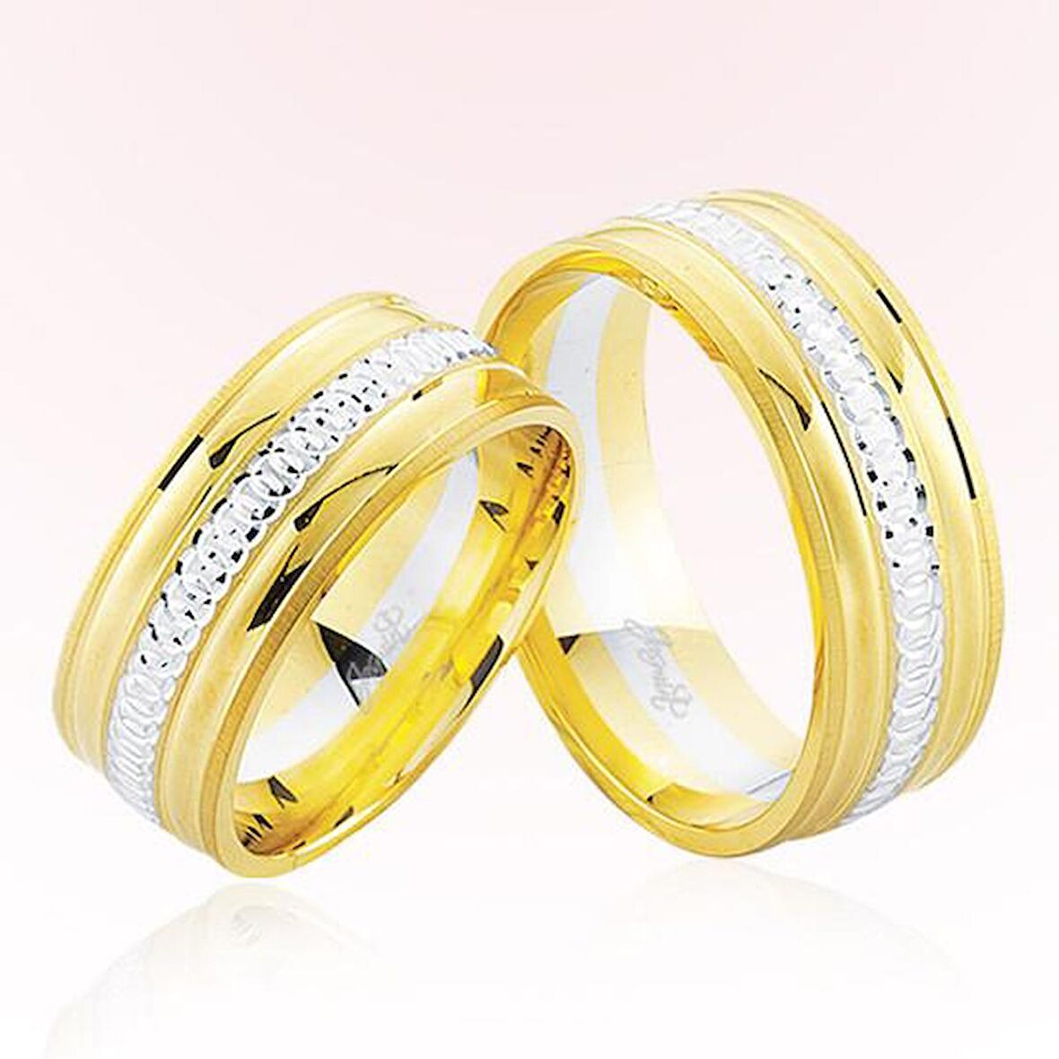 Sarı Beyaz Altın Alyans 6806