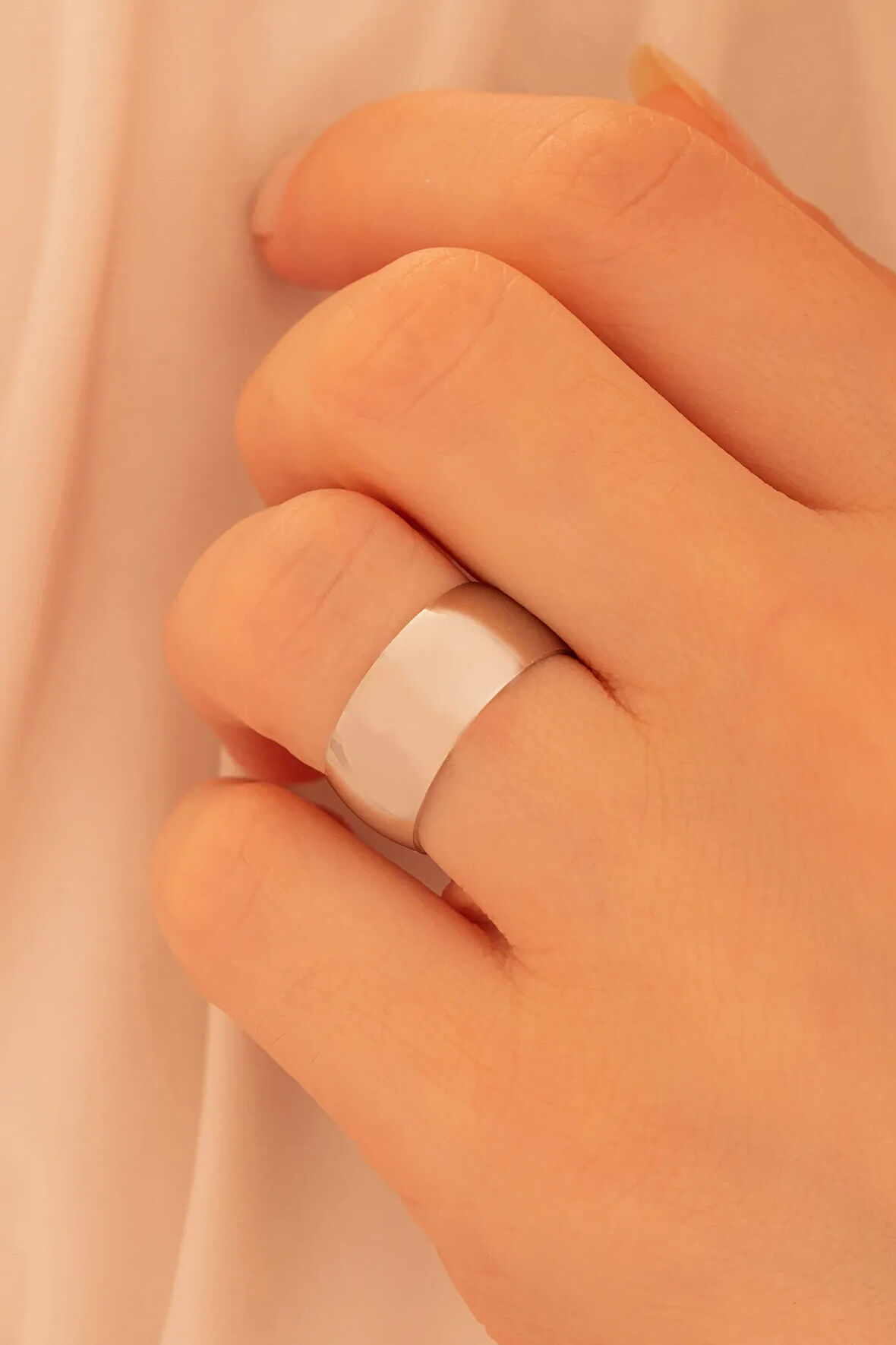 Eliana Tek Gümüş Alyans Yüzük Söz Nişan Yüzükleri Kişiye Özel Ahşap Kutulu